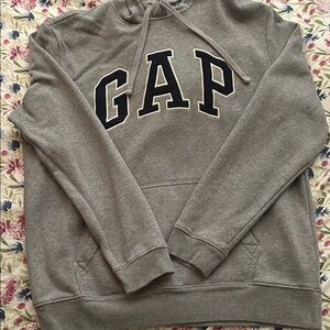 GAP Gray Hoodie with Navy Logo